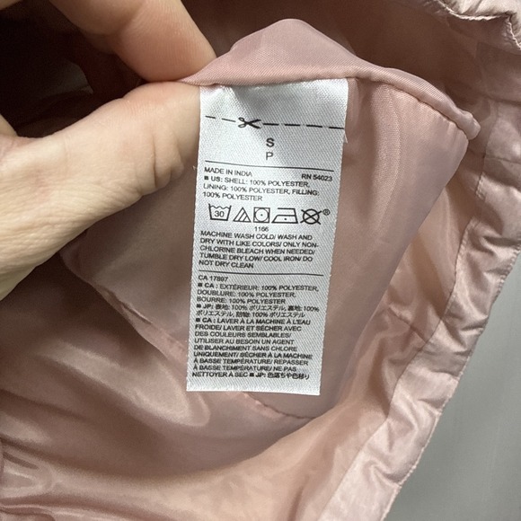 Banana Republic Womens Blush Pink Lightweight Full Zip Quilted Puffer Vest Small - Picture 5 of 7